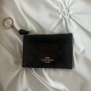Coach Black and Brown Card Holder